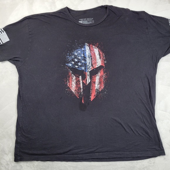 Grunt Style T Shirt Men XXXXL Patriot Military Tactical Veteran Flag Warrior 555 - Picture 1 of 6